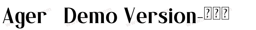 Ager   Demo Version字体转换